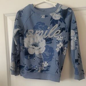 Floral Blue Kid’s Sweatshirt